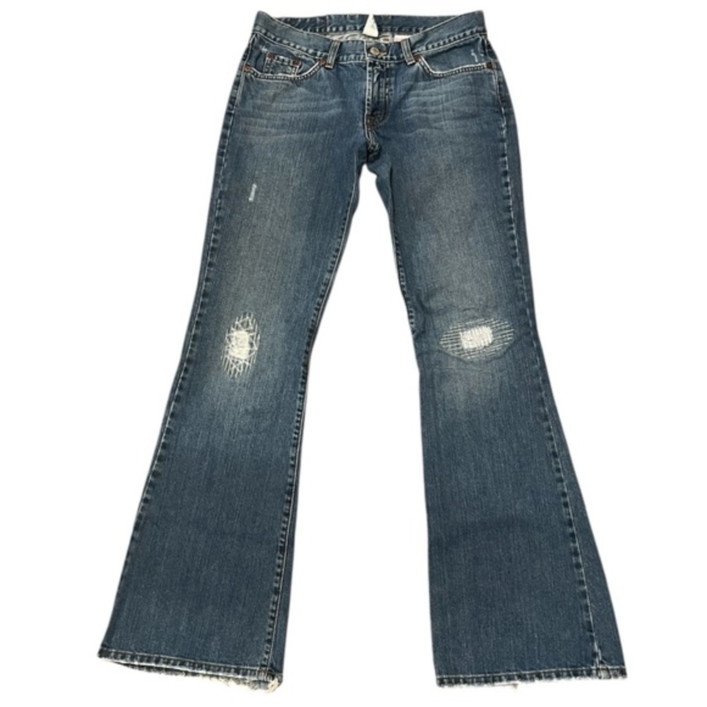 Lucky Brand Lucky Charmed Fit Distressed Vintage Boot Cut Rip & Repair Size 6/28